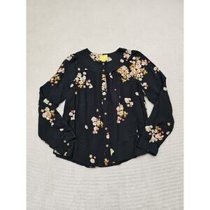 Anthropologie Maeve Shirt Womens Small Floral Print Button Front